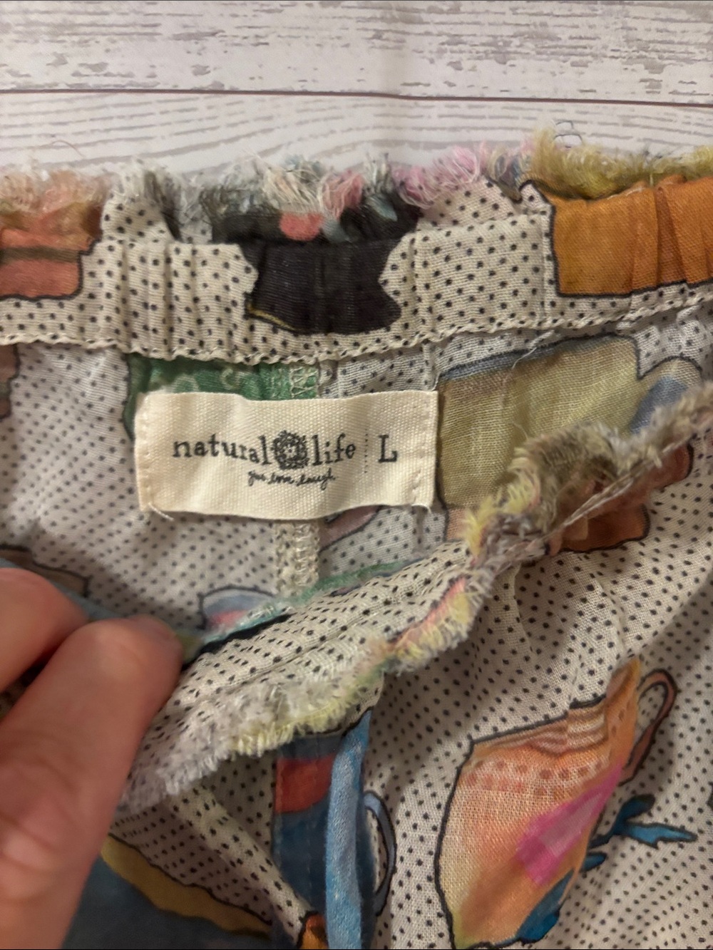 Natural Life Dreamy Cotton Pajama Set 100% cotton Coffee Cups Mugs size large - Picture 5 of 7